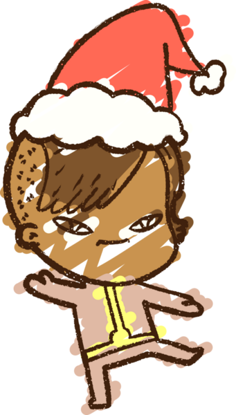 Bir insan tarafından çizilen Noel Kadın Tebeşiri