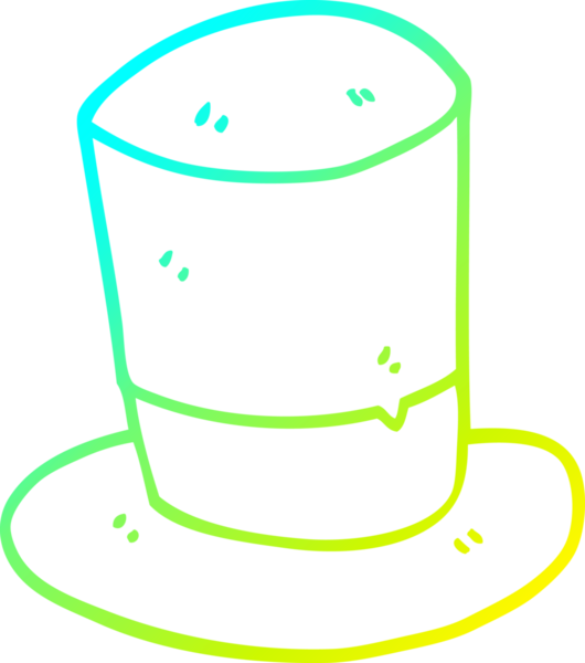 Bir insan tarafından çizilmiş bir şapkanın soğuk gradyan çizgisi.