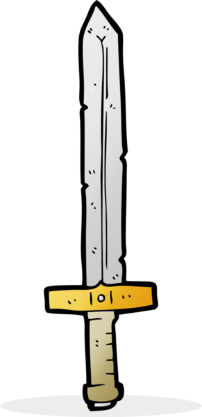 Bir insan tarafından çizilmiş serbest çizim kılıç.