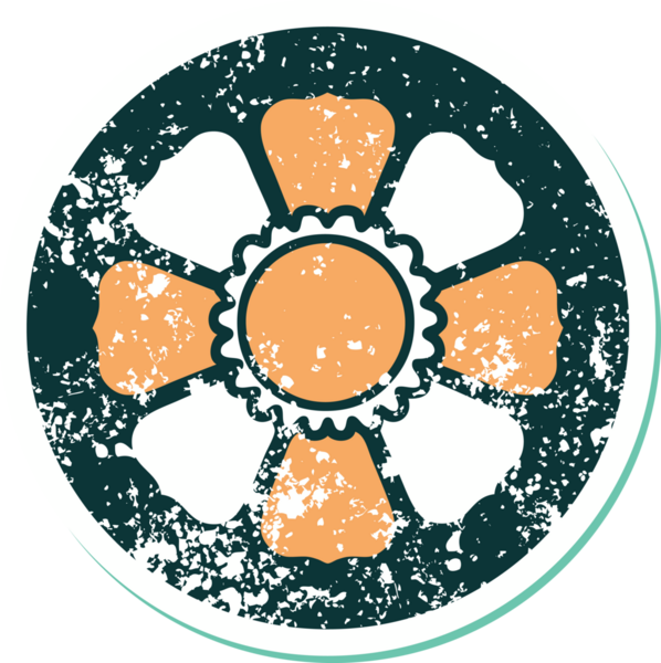 Bir insan tarafından çizilmiş bir çiçeğin sembolik dövmesi.