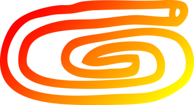 Bir insan tarafından çizilmiş bir karikatür kağıdının sıcak gradyan çizimi