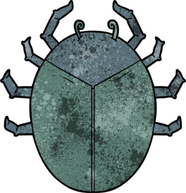 Bir insan tarafından çizilmiş dev böcek çizgi filmi.