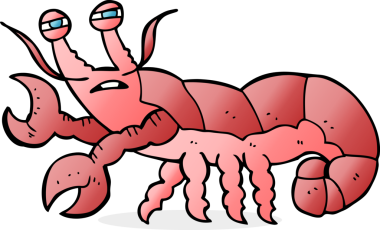 Bir insan tarafından çizilmiş serbest çizim ıstakoz.