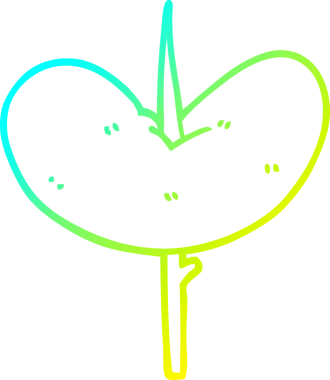 Bir insan tarafından çizilmiş soğuk gradyan çizgisi.