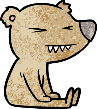 Bir insan tarafından çizilmiş bir çizgi film karakteri.