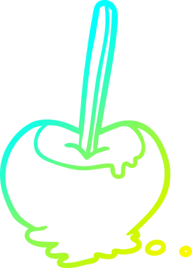 Bir insan tarafından çizilmiş elma şekeri çizimi.