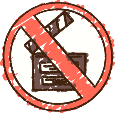 Bir insan tarafından çizilen Sinema Yasaklama Tebeşiri