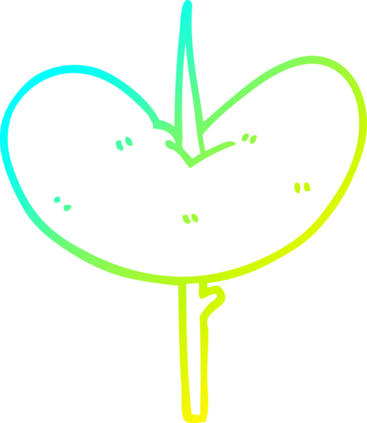 Bir insan tarafından çizilmiş soğuk gradyan çizgisi.