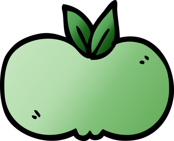 Bir insan tarafından çizilmiş elma karalaması.