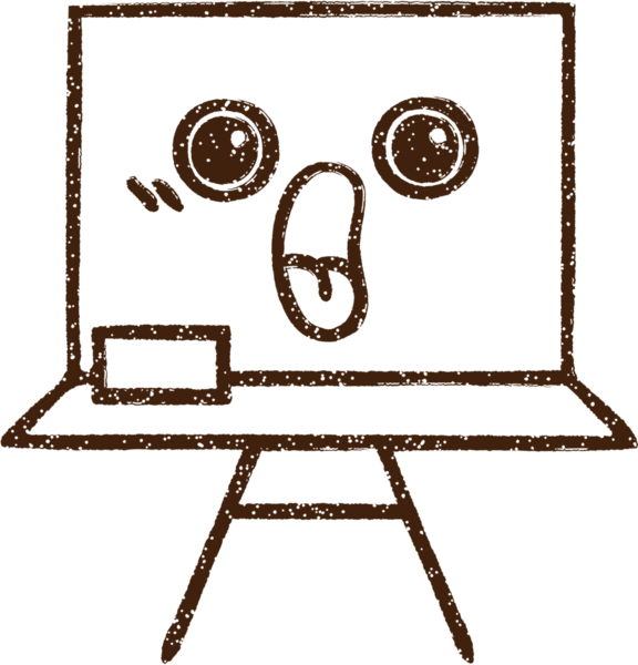 Bir insan tarafından çizilmiş karatahta kömürü