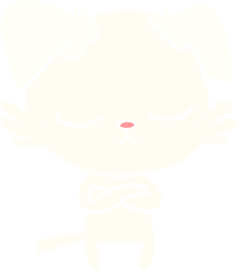 Bir insan tarafından çizilmiş şirin düz renkli çizgi film köpeği.