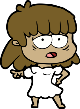 Bir insan tarafından çizilmiş yorgun bir kadın.