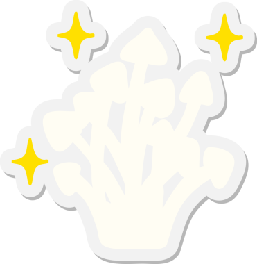 Bir insan tarafından çizilmiş sihirli mantarlar.