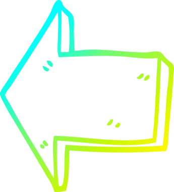 Bir insan tarafından çizilmiş bir çizgi filmin soğuk eğimli çizimi.