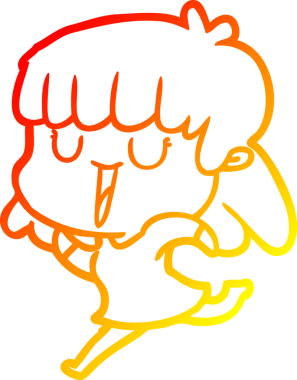 Bir insan tarafından çizilmiş bir karikatür kadın çizimi