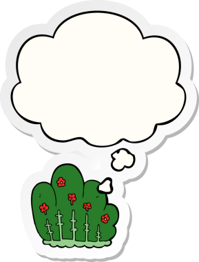 Düşünce baloncuklu karikatür çiti bir insan tarafından çizilmiş bir çıkartma