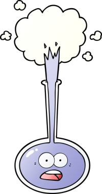 Bir insan tarafından çizilmiş bir çizgi film kazası.