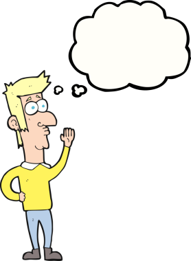 Bir insan tarafından çizilmiş serbest çizim baloncuk karikatür adam