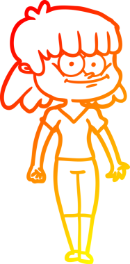 Bir insan tarafından çizilmiş gülümseyen bir karikatür çizimi