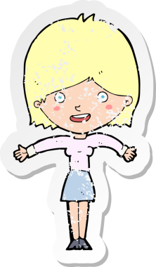 Bir insan tarafından çizilmiş heyecanlı bir karikatürün gerilimli yapıştırması.