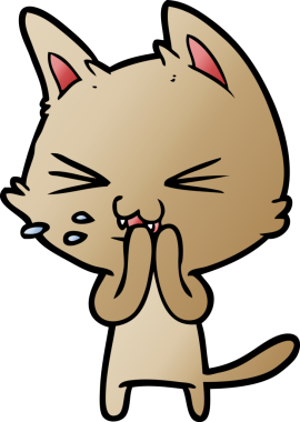 Bir insan tarafından çizilmiş kedi tıslaması.