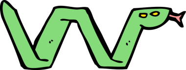 Bir insan tarafından çizilmiş yılan sembolü.