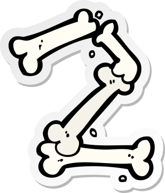 Bir insan tarafından çizilmiş cadılar bayramı kemik numarasının çıkartması.