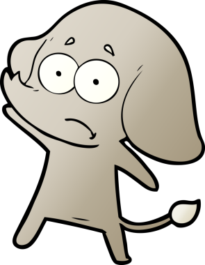 bir insan tarafından çizilmiş belirsiz bir fil.