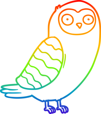 bir insan tarafından çizilmiş bir baykuşun çizimi.