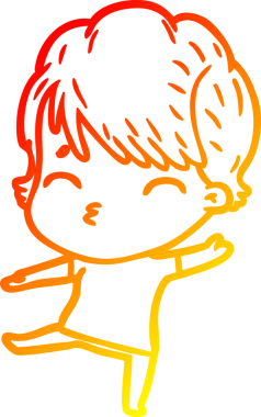 Bir insan tarafından çizilmiş bir karikatür kadın çizimi.