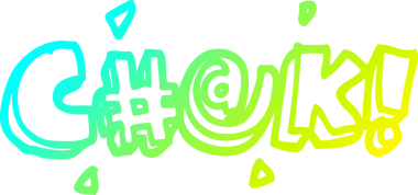 Bir insan tarafından çizilmiş bir çizgi filmin soğuk gradyan çizimi.