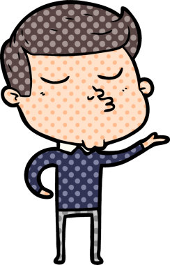 Bir insan tarafından çizilmiş karikatür mankeni adam.