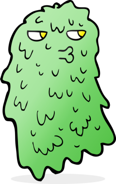 Bir insan tarafından çizilmiş iğrenç bir hayalet.