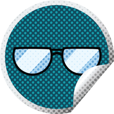 Bir insan tarafından çizilmiş grafik vektör illüstrasyon dairesel etiketi