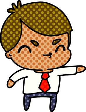 Bir kawaii 'nin insan tarafından çizilmiş şirin bir çocuk çizimi.