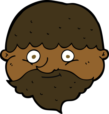 Bir insan tarafından çizilmiş sakallı bir adam.