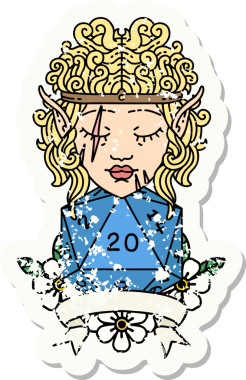 Retro Dövme Tarzı Bir insan tarafından çizilmiş 20 zarlı barbar karakter