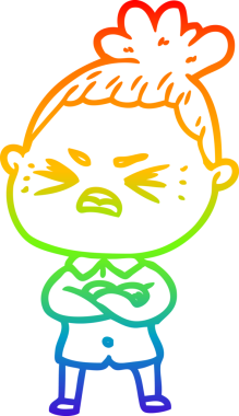 Bir insan tarafından çizilmiş kızgın bir karikatür çizimi.