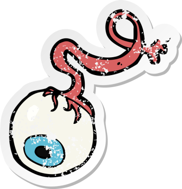 Bir insan tarafından çizilmiş iğrenç bir karikatürün gerilimli yapıştırması.