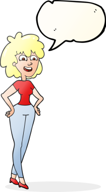 Bir insan tarafından çizilen serbest konuşma balonu karikatürü bir kadını şaşırttı