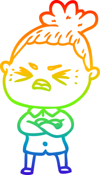 Bir insan tarafından çizilmiş kızgın bir karikatür çizimi.