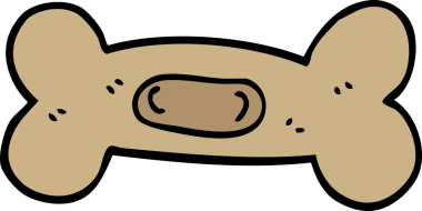 bir insan tarafından çizilmiş bir karalama hayvan kemiği.