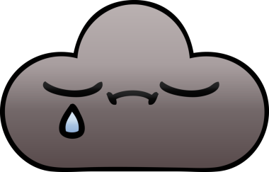 Bir insan tarafından çizilmiş bir fırtına bulutunun gölgelenmiş karikatürü