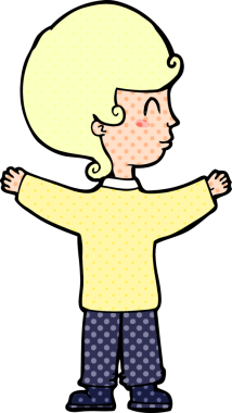 Bir insan tarafından çizilmiş karikatür kadın.