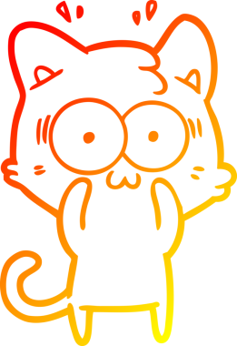 İnsan tarafından çizilmiş bir çizgi filmin sıcak eğimli çizimi.