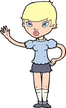 Bir insan tarafından çizilmiş karikatür kadın.