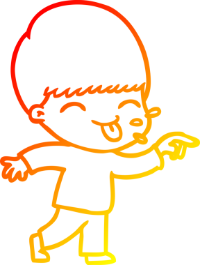 Bir insan tarafından çizilmiş mutlu çizgi film çocuğu çizimi.