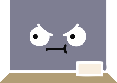 Bir insan tarafından çizilmiş düz renk retro karikatürü