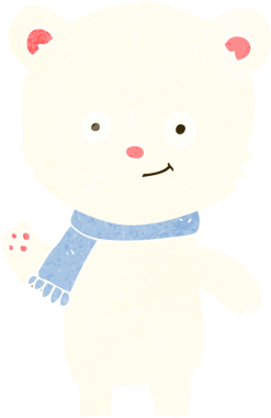 Bir insan tarafından çizilmiş kutup ayısı çizimi.