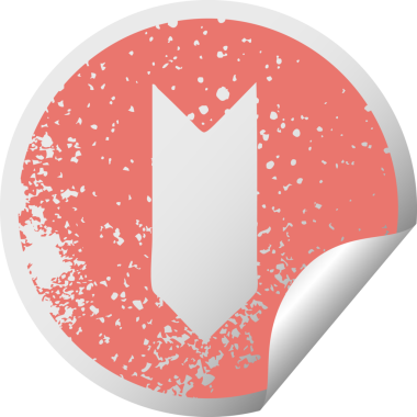 Bir insan tarafından çizilmiş, sıkıntılı, dairesel soyulan, madalya sembolü.